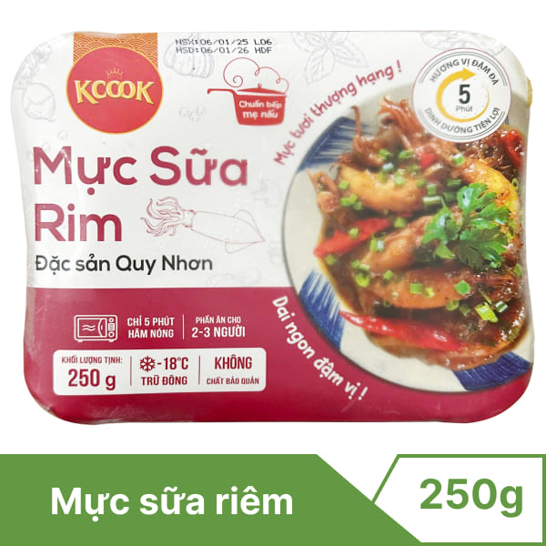 Mực sữa rim KCook khay 250g