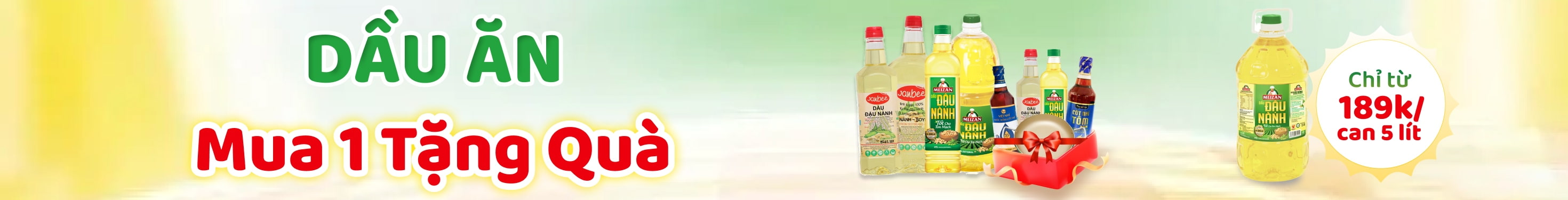 Dầu ăn mua 1 tặng 1, giảm đến 33%