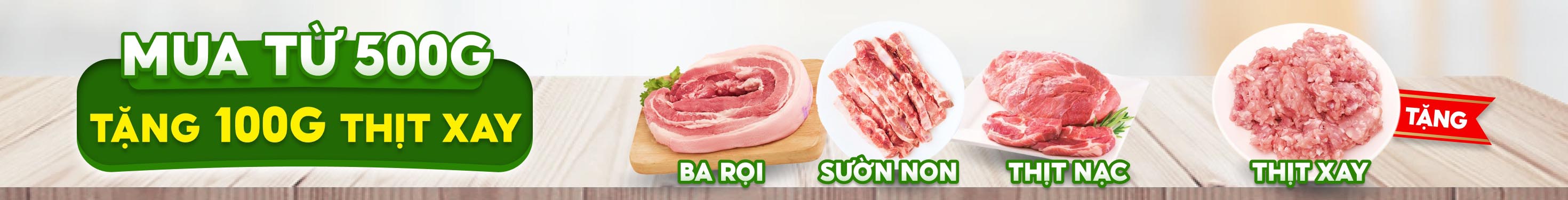 Thịt heo mua là tặng
