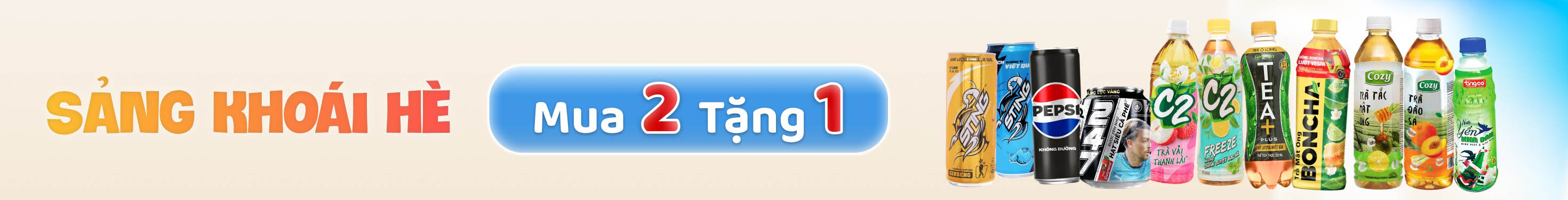 NƯỚC NGỌT LẺ MUA 2 TẶNG 1