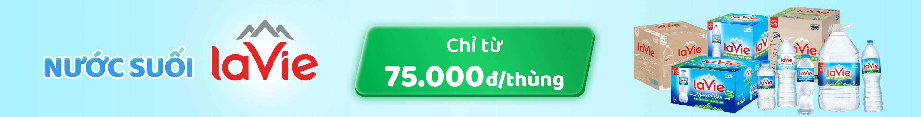 NƯỚC SUỐI LAVIE GIÁ CHỈ TỪ 75.000Đ