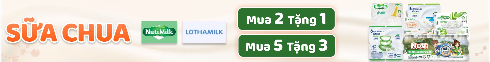 Sữa chua nuti mua 4 tặng 3
