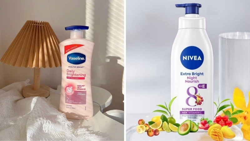So sánh đặc điểm của sữa dưỡng thể Nivea và Vaseline