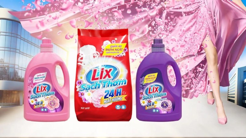 Nước giặt Lix sạch thơm hương ngàn hoa