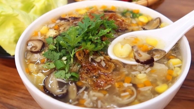 Súp nấm hương vị thanh đạm Súp nấm hương vị thanh đạm