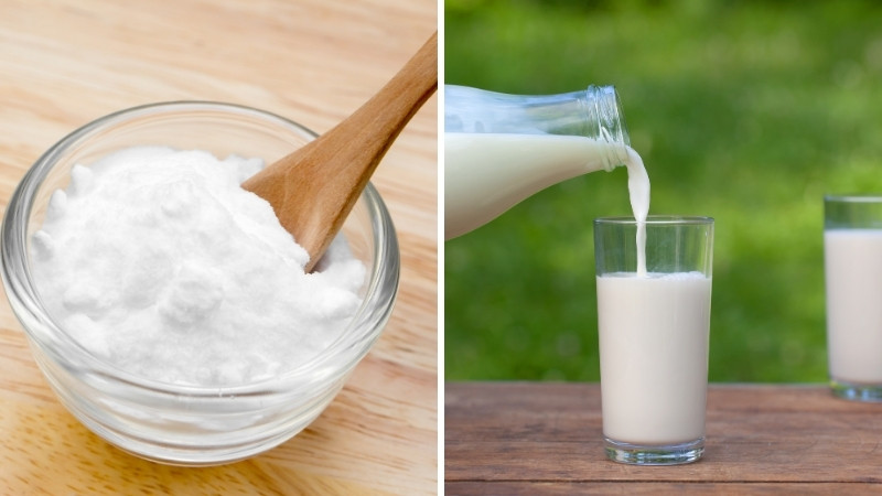 Trị thâm khuỷu tay bằng Baking Soda và sữa tươi