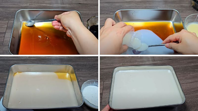 Đổ rau câu cà phê sữa dừa