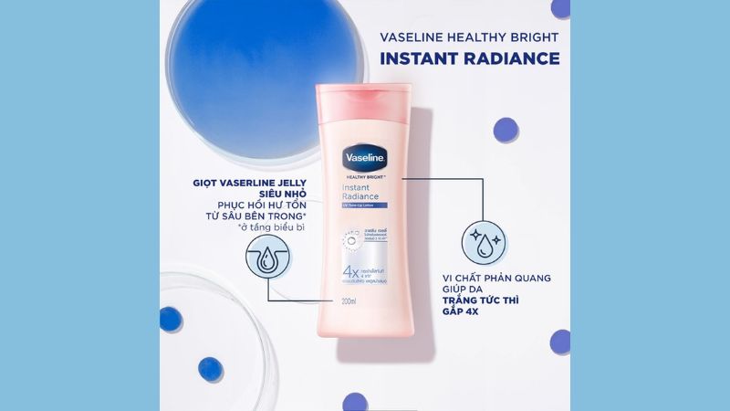 Sữa dưỡng thể Vaseline Healthy Bright Instant Radiance Sữa dưỡng thể Vaseline Healthy Bright Instant Radiance