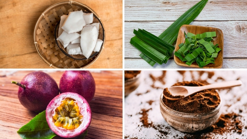 Nguyên liệu làm mứt dừa viên Nguyên liệu làm mứt dừa viên
