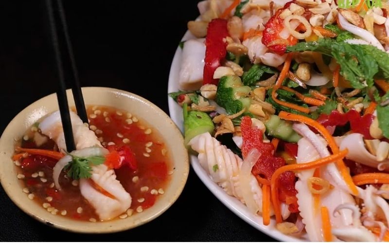 gỏi mực chua cay giòn sần sật gỏi mực chua cay giòn sần sật