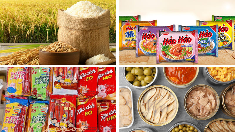 Đối với thực phẩm khô