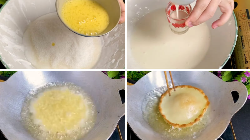 Bước 2: Làm bánh tai yến