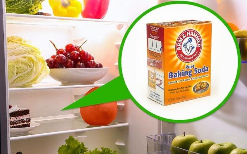 Dùng baking soda khử mùi tủ lạnh