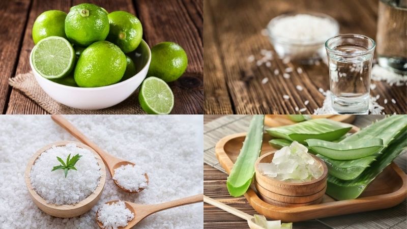 Các nguyên liệu để làm nước rửa chén có bọt