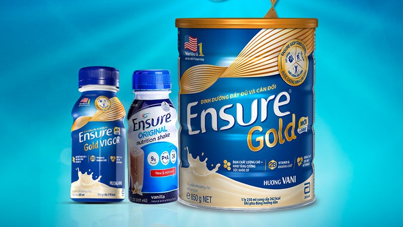 Bảng giá top 10 sản phẩm Ensure 2025