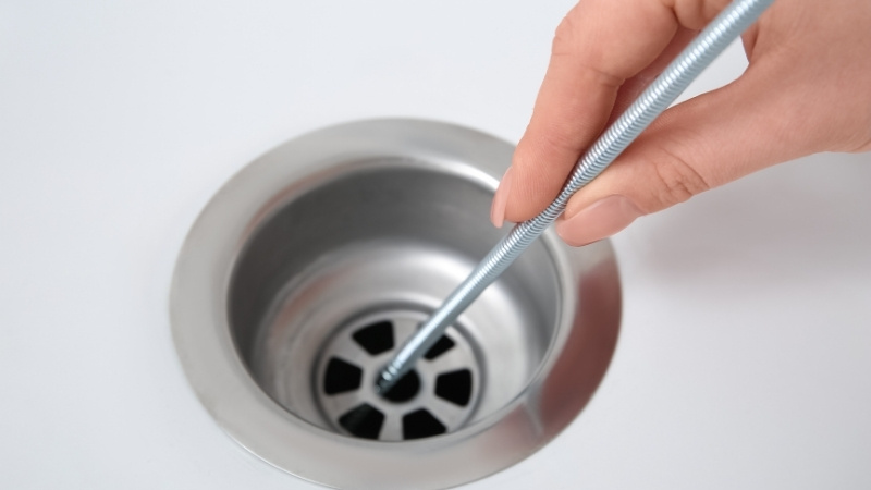 Dụng cụ thông tắc lò xo giúp loại bỏ rác, tóc và cặn bẩn trong ống