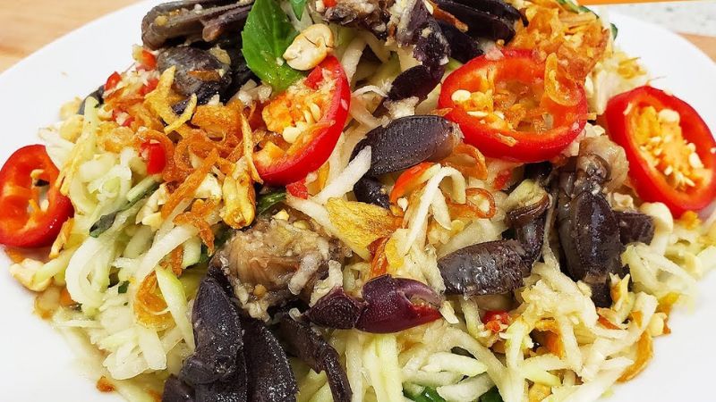 món gỏi đu đủ ba khía