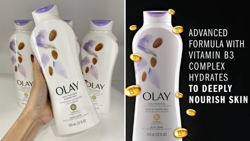 Sữa tắm dưỡng ẩm Olay hương hạnh nhân Sữa tắm dưỡng ẩm Olay hương hạnh nhân