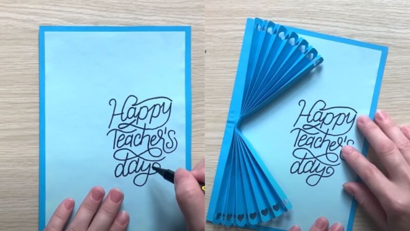 Làm thiệp 20 tháng 11 hiệu ứng rẽ quạt Làm thiệp 20 tháng 11 hiệu ứng rẽ quạt
