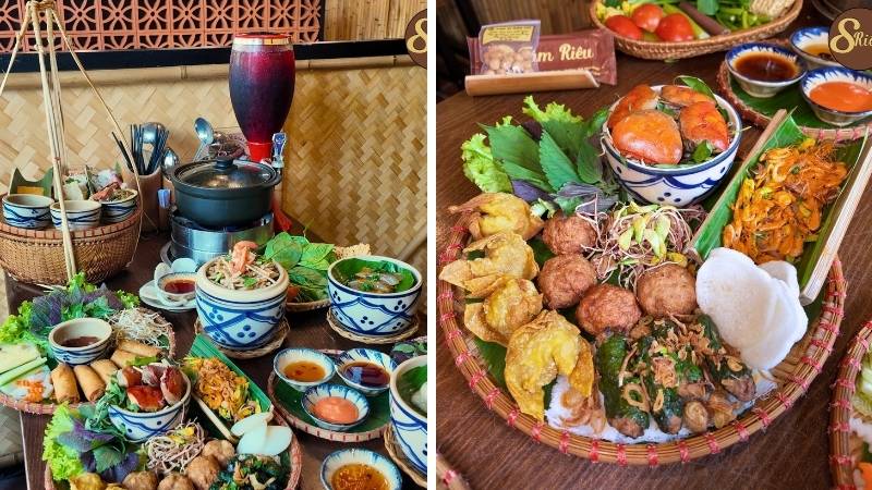 Món ăn tại Tám Riêu Món ăn tại Tám Riêu