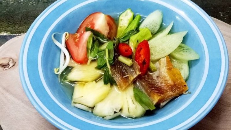 Canh chua khô cá lóc Canh chua khô cá lóc