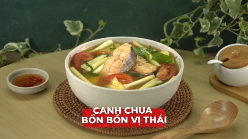 Canh chua bồn bồn vị Thái Canh chua bồn bồn vị Thái