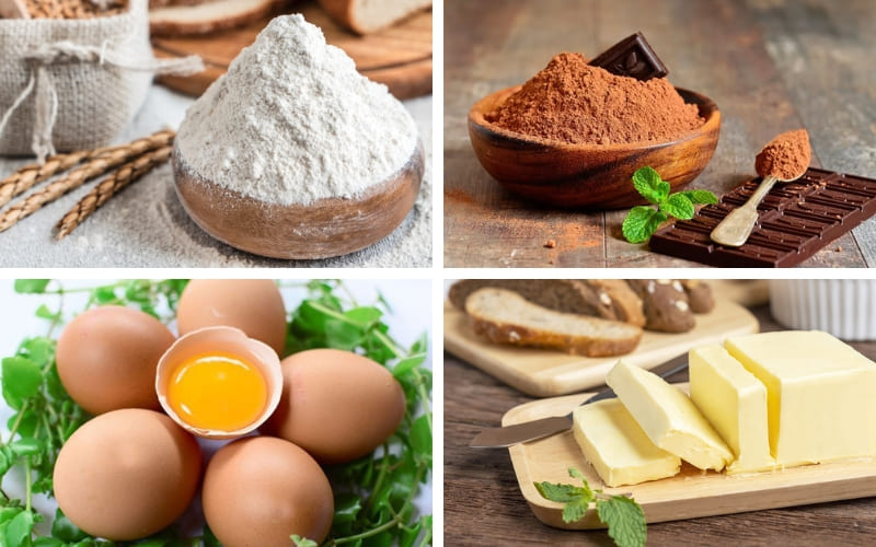 Nguyên liệu tươi ngon đảm bảo bánh mềm xốp hoàn hảo.