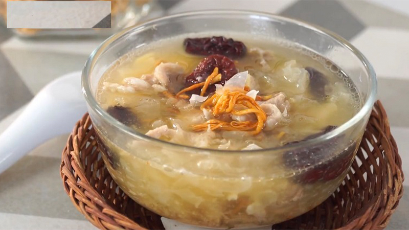 Nấu cháo, súp đông trùng hạ thảo