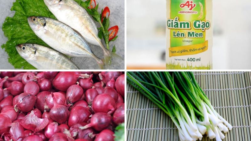Nguyên liệu làm món cá bạc má chiên giấm Nguyên liệu làm món cá bạc má chiên giấm