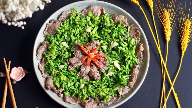 Bò né bông thiên lý Bò né bông thiên lý