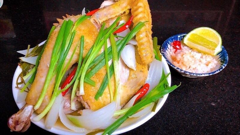 Gà hấp hành gừng/hấp muối Gà hấp hành gừng/hấp muối