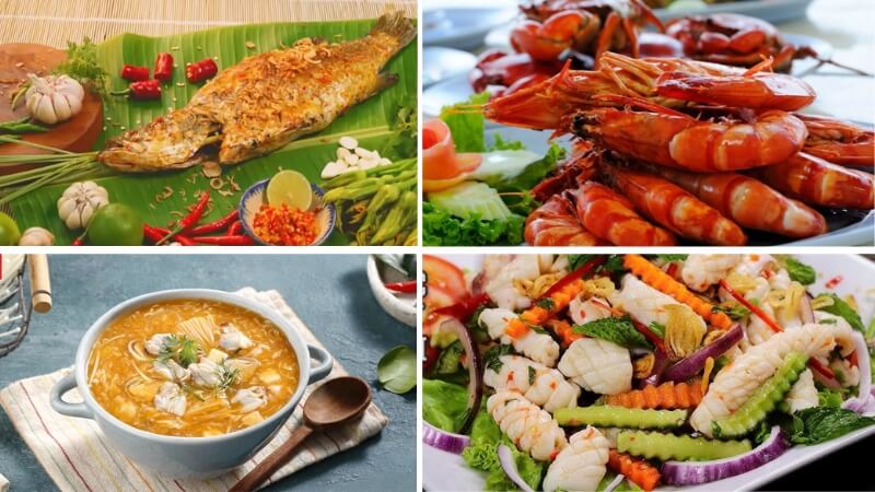 Thực đơn hải sản đãi khách Thực đơn hải sản đãi khách
