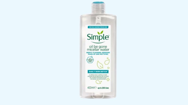 Nước tẩy trang Simple Daily Skin Detox Oil Be Gone Micellar Cleansing Water