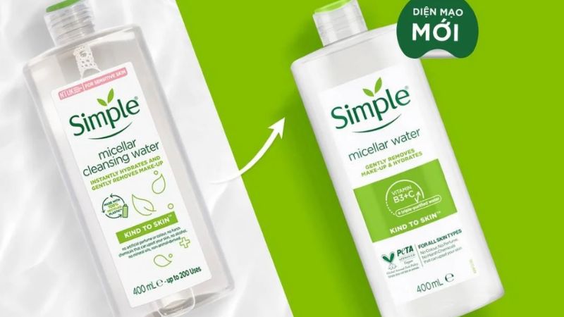 Nước tẩy trang Simple Kind To Skin Micellar Cleansing Water