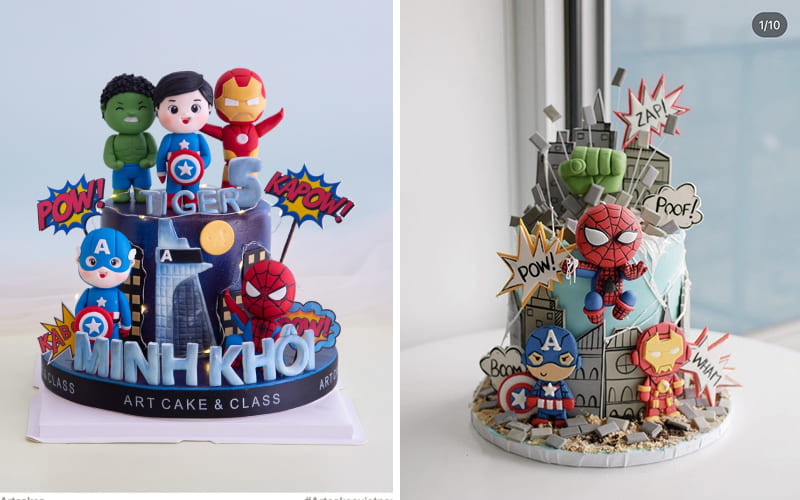 Bánh siêu anh hùng luôn khiến bé trai mê mẩn