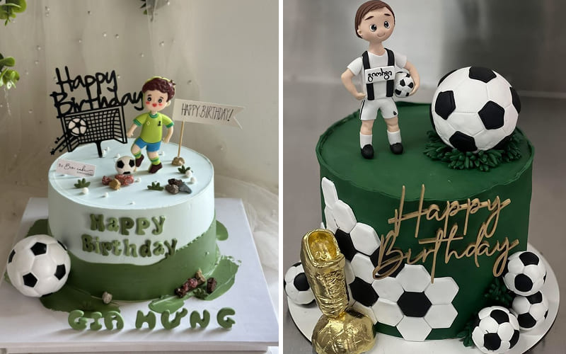 Bánh bóng đá xanh đậm mạnh mẽ