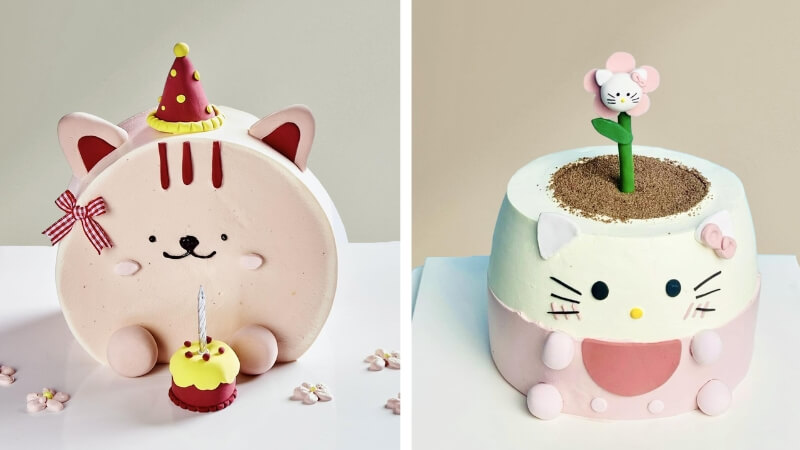 Thế giới bánh kem màu hồng của bé gái.