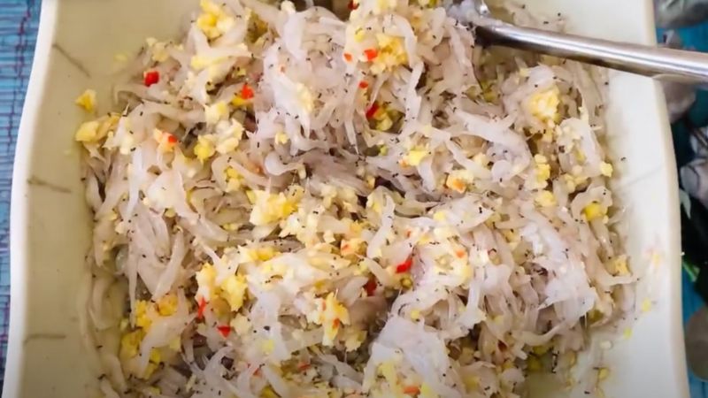 Thành phẩm mắm tép muối xổi