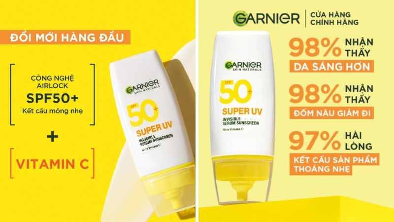 Serum chống nắng Garnier Skin Naturals Super UV Invisible Serum Sunscreen