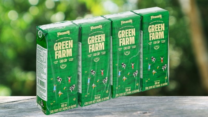 Sữa tươi tiệt trùng Vinamilk Green Farm Có đường
