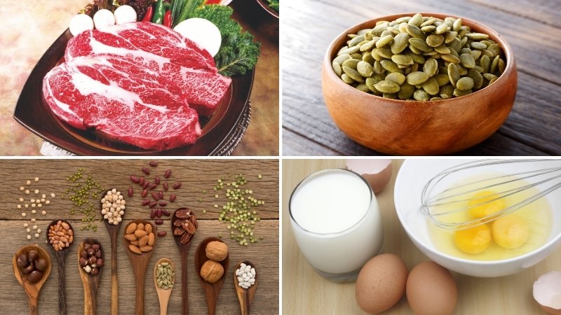 Thực phẩm giàu Kẽm: Thịt bò, hạt bí ngô, các loại đậu Thực phẩm giàu Kẽm: Thịt bò, hạt bí ngô, các loại đậu