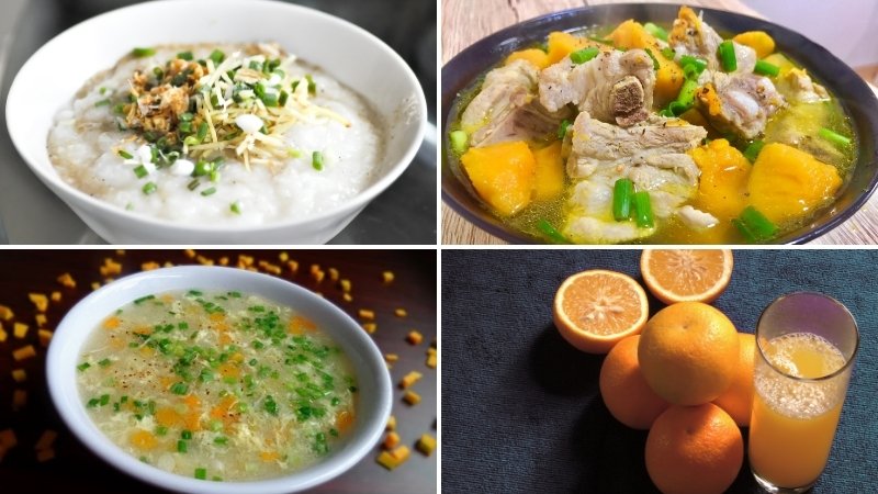 Gợi ý thực đơn tham khảo 3 ngày cho người bị cúm A Gợi ý thực đơn tham khảo 3 ngày cho người bị cúm A