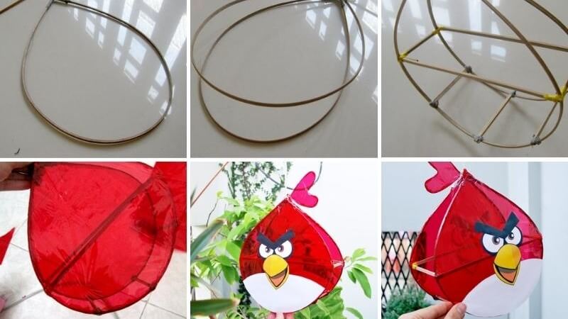 Lồng đèn từ giấy gói quà cũ