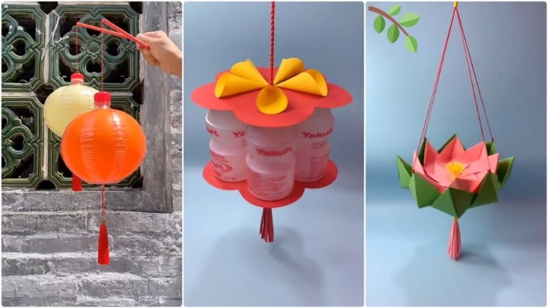 Mẹo trang trí để lồng đèn tái chế thêm lung linh, bắt mắt