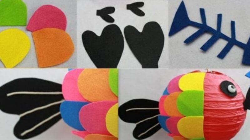 Lồng đèn từ vải vụn/quần áo cũ