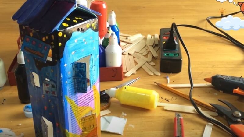 Lồng đèn từ hộp sữa giấy