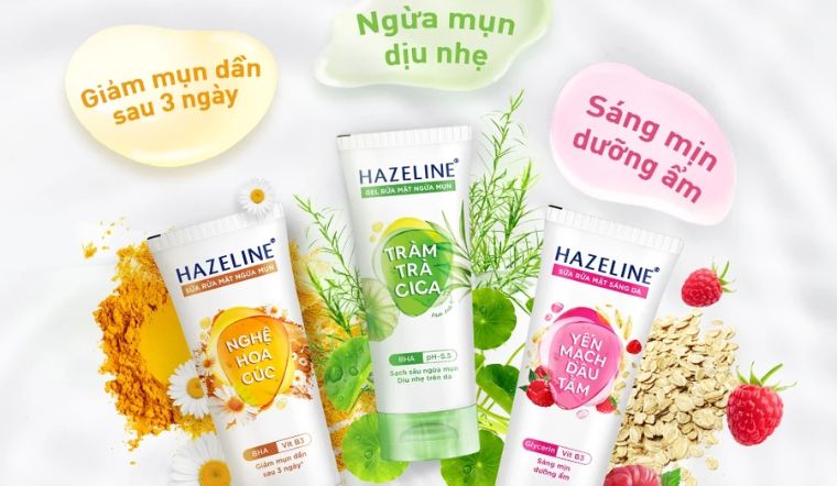Tổng hợp 3 sản phẩm sữa rửa mặt Hazeline được nhiều người yêu thích