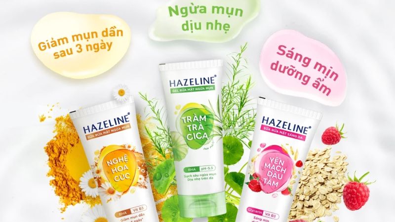 Công dụng của sữa rửa mặt Hazeline