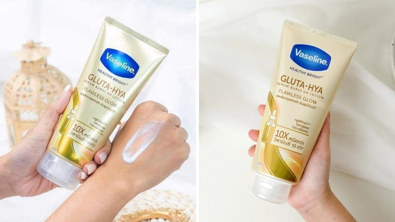 So sánh Vaseline Gluta-Hya Flawless Bright và Dewy Radiance