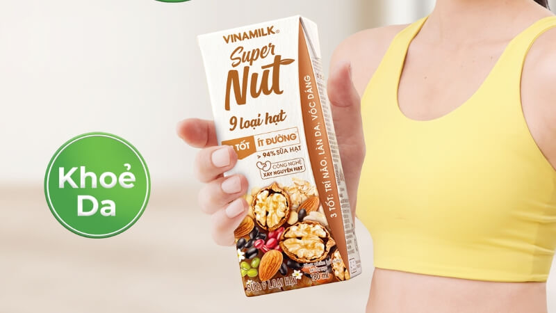 Bao bì, thiết kế sữa 9 loại hạt Vinamilk Super Nut